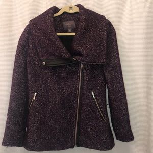Cole Hana Purple Wool Coat